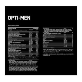 Nutrition Facts Optimum Nutrition OPTI–MEN Multivitamin Tablets In All Over Lahore Pakistan 2021, Opti-Men 90, 150, 240 Tablets Price In Pakistan, www.arnutrition.pk iS The Best Food Supplements Store